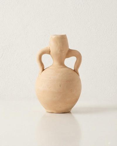 Handcrafted Terracotta Miniature Amphora Vase